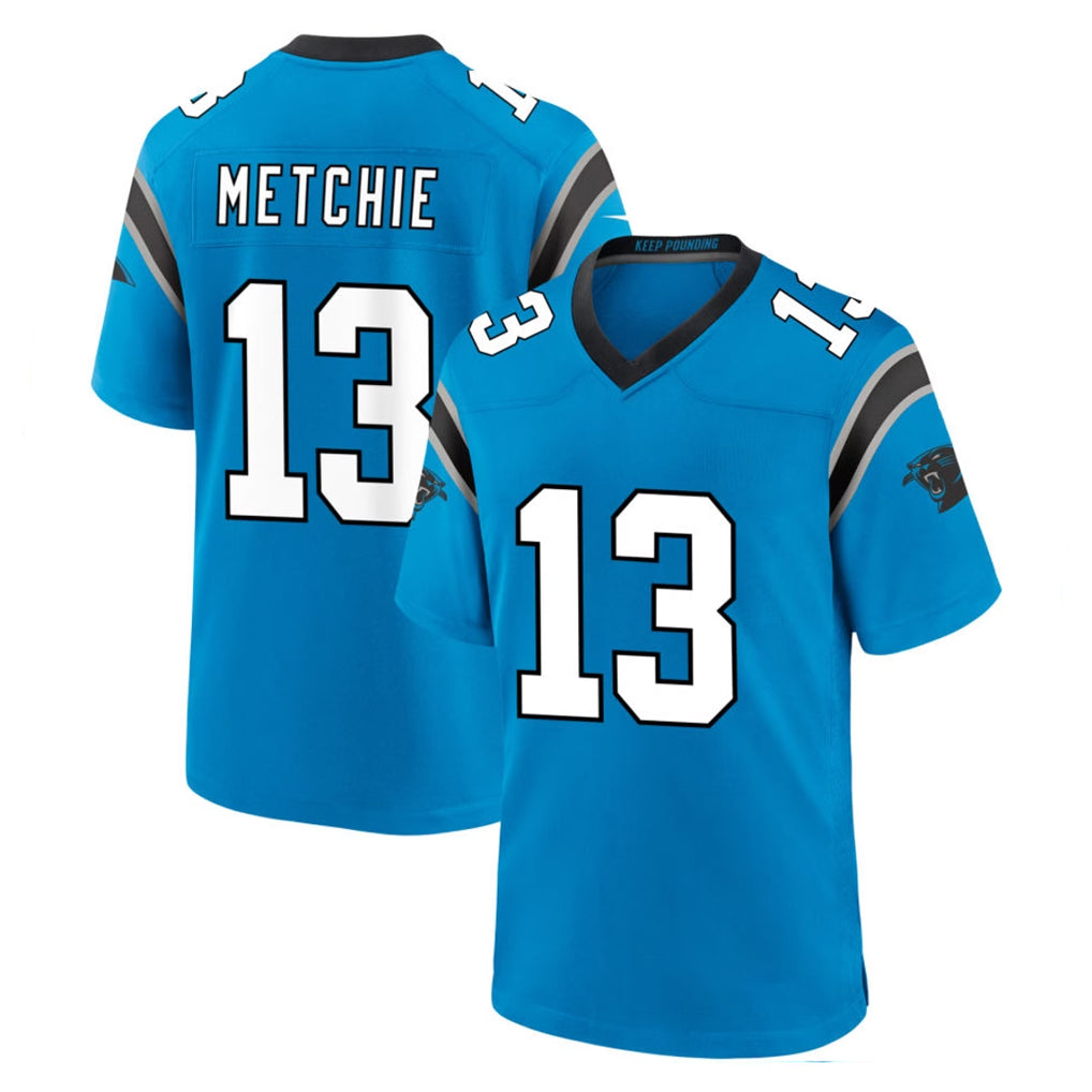 C.Panthers #13 John Metchie III Player Blue Home Game Ndoa Stitched Jerseys