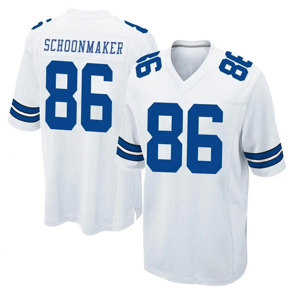 D.Cowboys #86 Luke Schoonmaker Player White Home Game Ndoa Stitched Jerseys