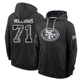 SF.49ers #71 Trent Williams Player 2026 Black Logo Pullover Hoodies Limited Game Ndoa Stitched Jerseys