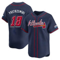 Ndoa A.Braves #18 Mike Yastrzemski player Navy Limited Speedway Classic Alternate Stitched Jerseys