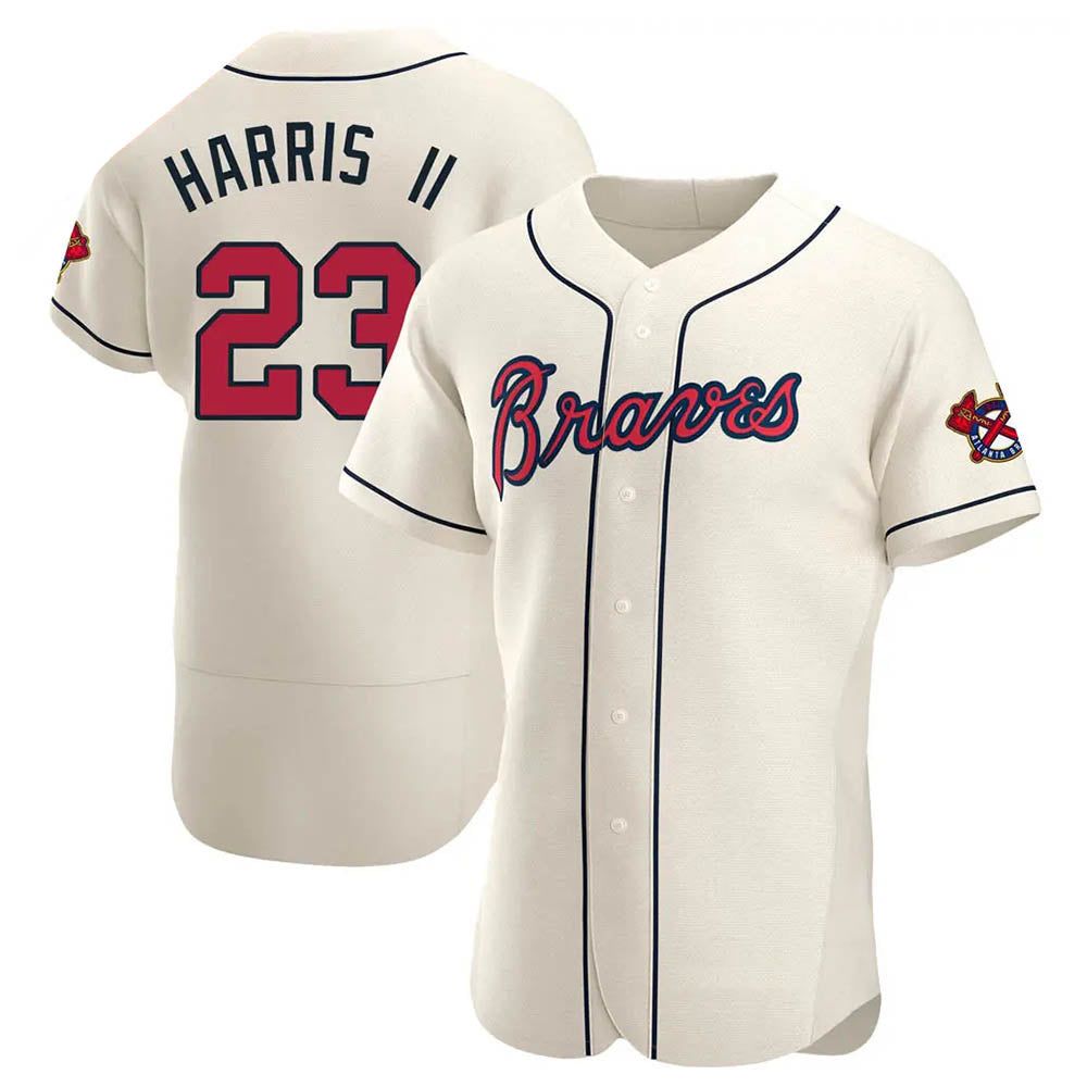 Ndoa A.Braves #23 Michael Harris II player Cream Authentic Alternate Stitched Jerseys