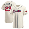 Ndoa A.Braves #23 Michael Harris II player Cream Authentic Alternate Stitched Jerseys