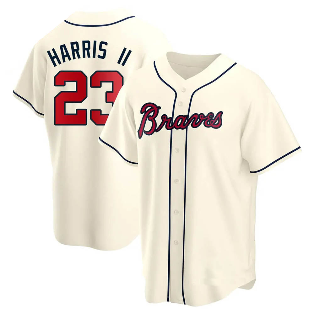 Ndoa A.Braves #23 Michael Harris II player Cream Replica Alternate Stitched Jerseys