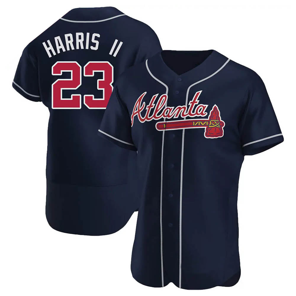 Ndoa A.Braves #23 Michael Harris II player Navy Authentic Alternate Stitched Jerseys