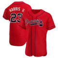 Ndoa A.Braves #23 Michael Harris II player Red Authentic Alternate Stitched Jerseys