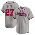 Ndoa A.Braves #27 Austin Riley Player Gray Limited Away Stitched Jerseys