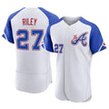 Ndoa A.Braves #27 Austin Riley Player White Authentic City Connect Stitched Jerseys