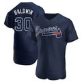 Ndoa A.Braves #30 Drake Baldwin player Navy Authentic Alternate Team Stitched Jerseys