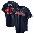 Ndoa A.Braves #40 Reynaldo Lopez player Navy Replica Alternate Stitched Jerseys