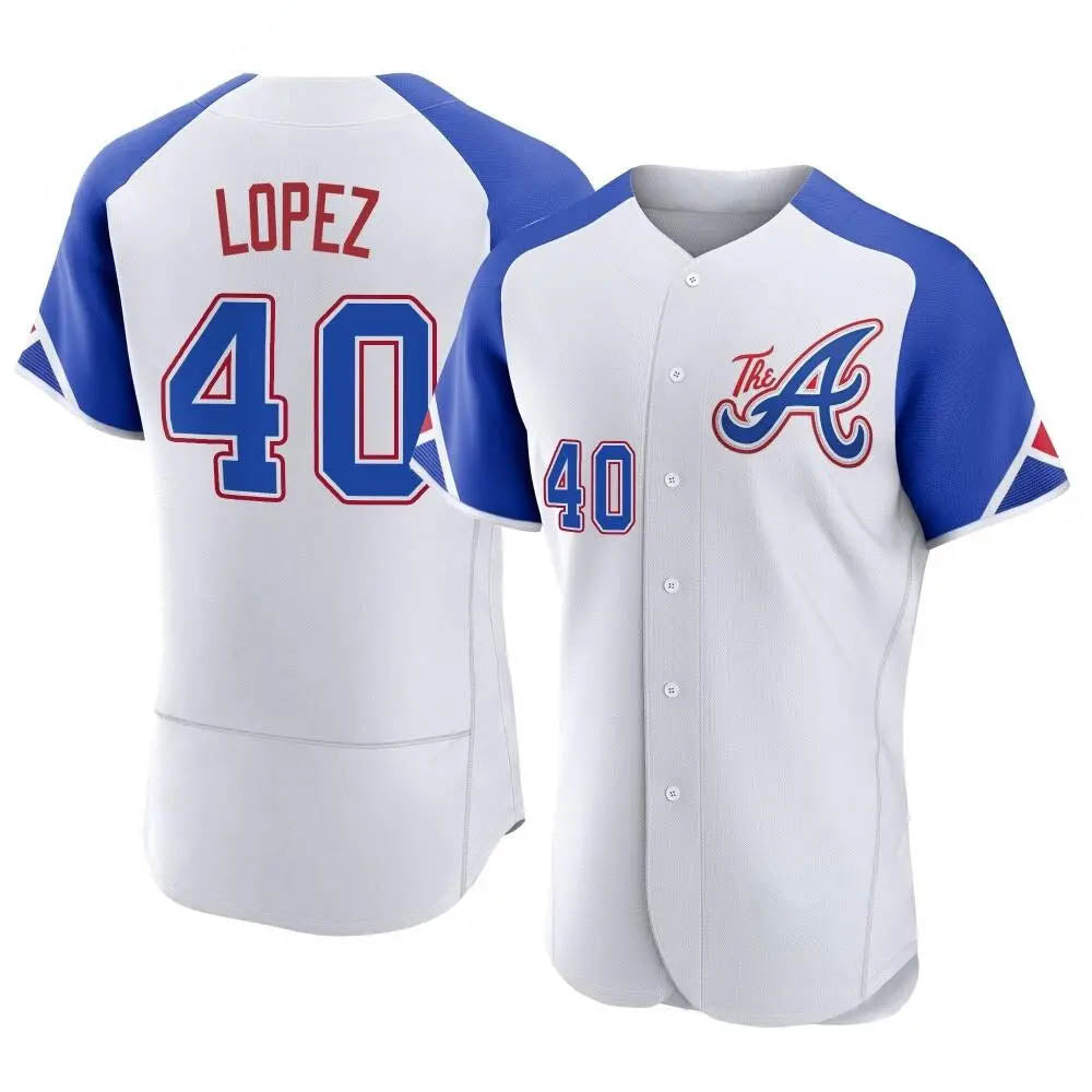 Ndoa A.Braves #40 Reynaldo Lopez player White Authentic City Connect Stitched Jerseys