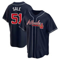 Ndoa A.Braves #51 Chris Sale Player Navy City Connect Stitched Jerseys
