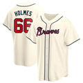 Ndoa A.Braves #66 Grant Holmes Player Cream Replica Alternate Stitched Jerseys