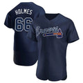 Ndoa A.Braves #66 Grant Holmes Player Navy Authentic Alternate Team Stitched Jerseys