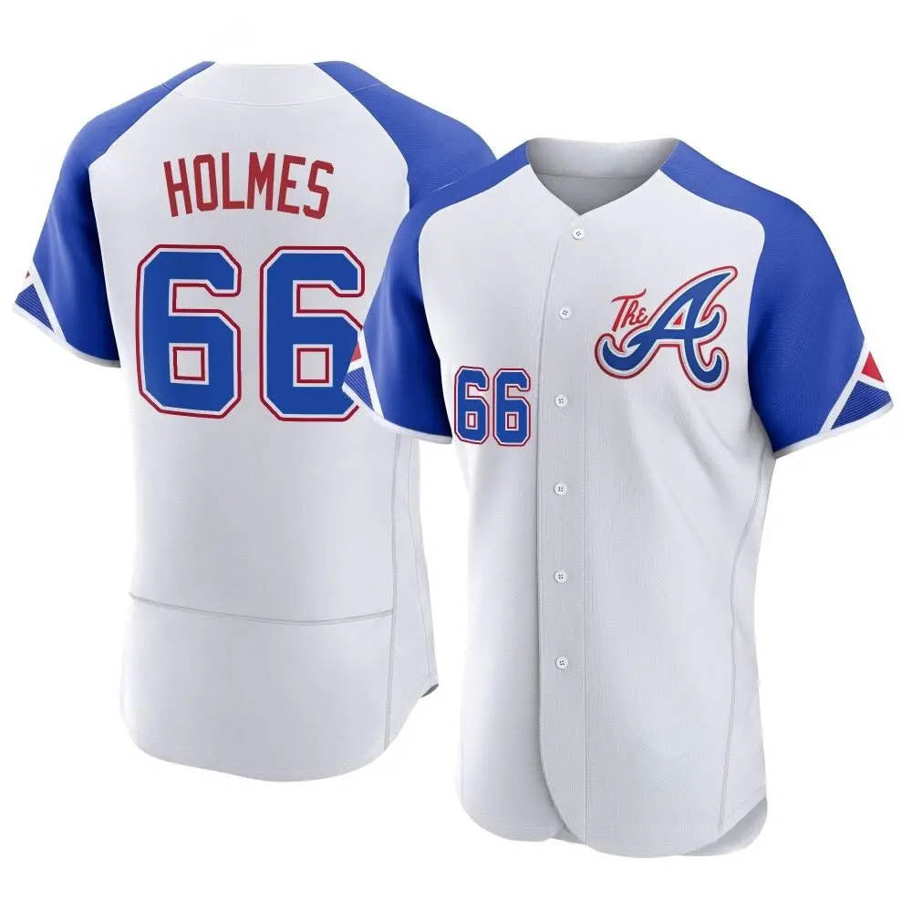 Ndoa A.Braves #66 Grant Holmes Player White Authentic City Connect Stitched Jerseys