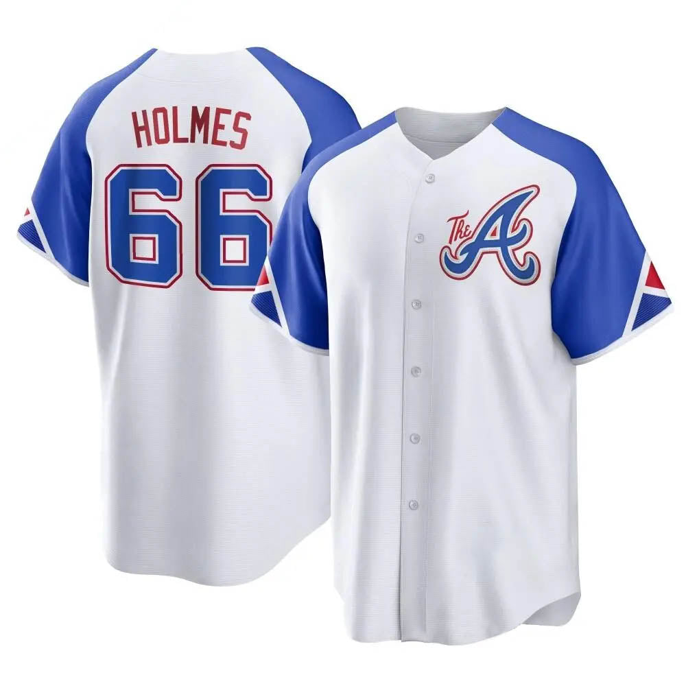 Ndoa A.Braves #66 Grant Holmes Player White Replica City Connect Stitched Jerseys