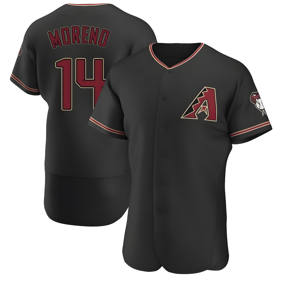 Ndoa A.Diamondbacks #14 Gabriel Moreno Player Black Authentic Alternate Stitched Jerseys
