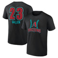 Ndoa A.Diamondbacks #23 Zac Gallen Player Black Fuse City Connect round collar T shirt Stitched Jerseys