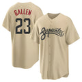 Ndoa A.Diamondbacks #23 Zac Gallen Player Light Brown City Connect Cool Replica Stitched Jerseys