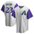Ndoa A.Diamondbacks #23 Zac Gallen Player White-Purple Replica Stitched Jerseys