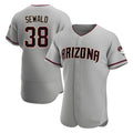 Ndoa A.Diamondbacks #38 Paul Sewald Player Gray Authentic Road Stitched Jersey