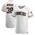 Ndoa A.Diamondbacks #38 Paul Sewald Player White Authentic Crimson Home Stitched Jersey