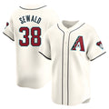 Ndoa A.Diamondbacks #38 Paul Sewald Player White Limited Home Stitched Jersey