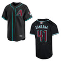 Ndoa A.Diamondbacks #41 Carlos Santana Player Black Player game time Stitched Jersey