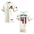 Ndoa A.Diamondbacks #41 Carlos Santana Player Cream game time Stitched Jersey