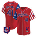 Ndoa A.Diamondbacks #41 Carlos Santana Player Red Independence Day Vapor Premier Limited Stitched Jersey