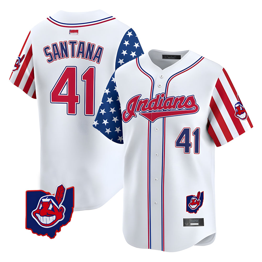 Ndoa A.Diamondbacks #41 Carlos Santana Player White Independence Day Vapor Premier Limited Stitched Jersey
