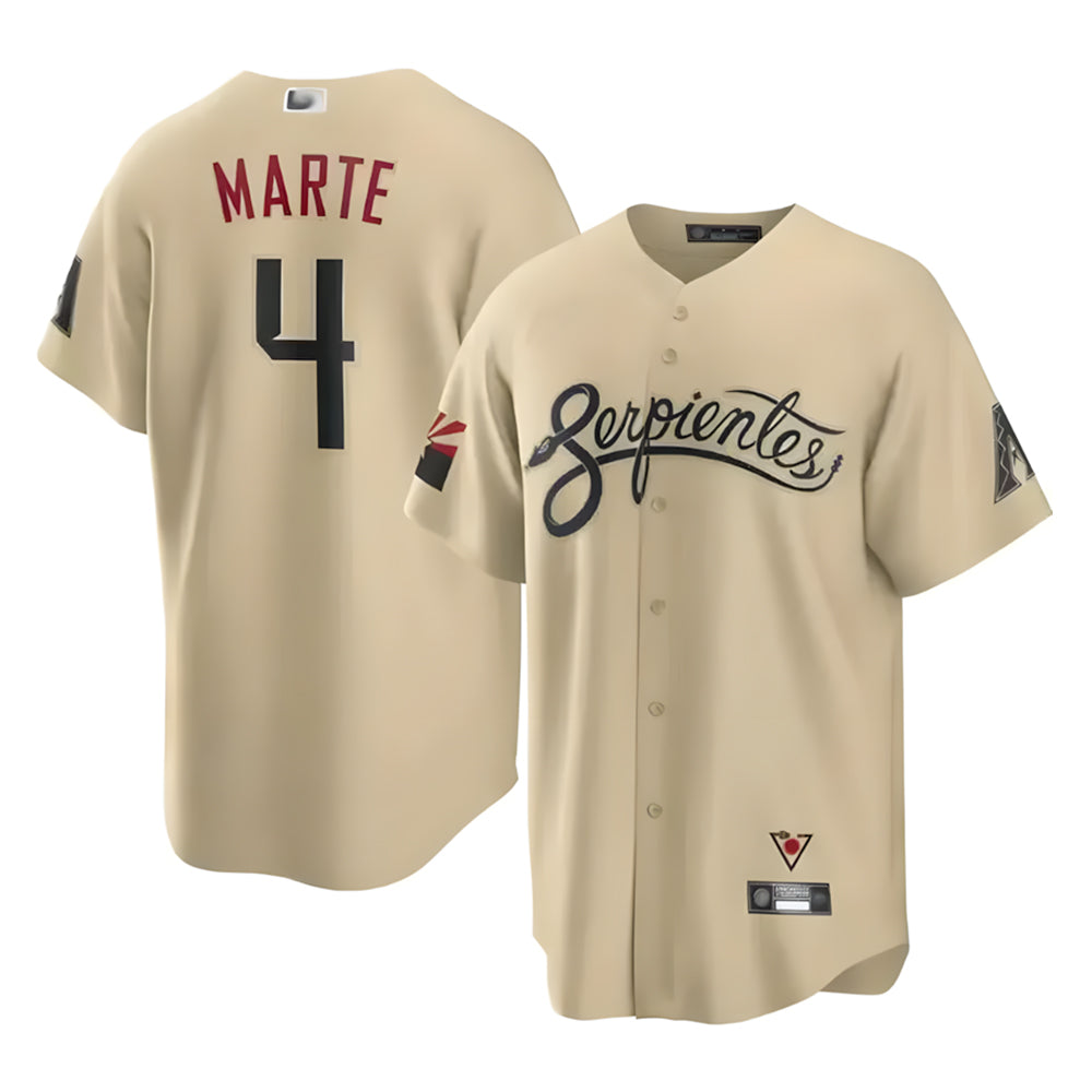 Ndoa A.Diamondbacks #4 Ketel Marte Player Gold City Connect Stitched Jerseys