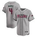 Ndoa A.Diamondbacks #4 Ketel Marte Player Gray Replica Game Stitched Jerseys