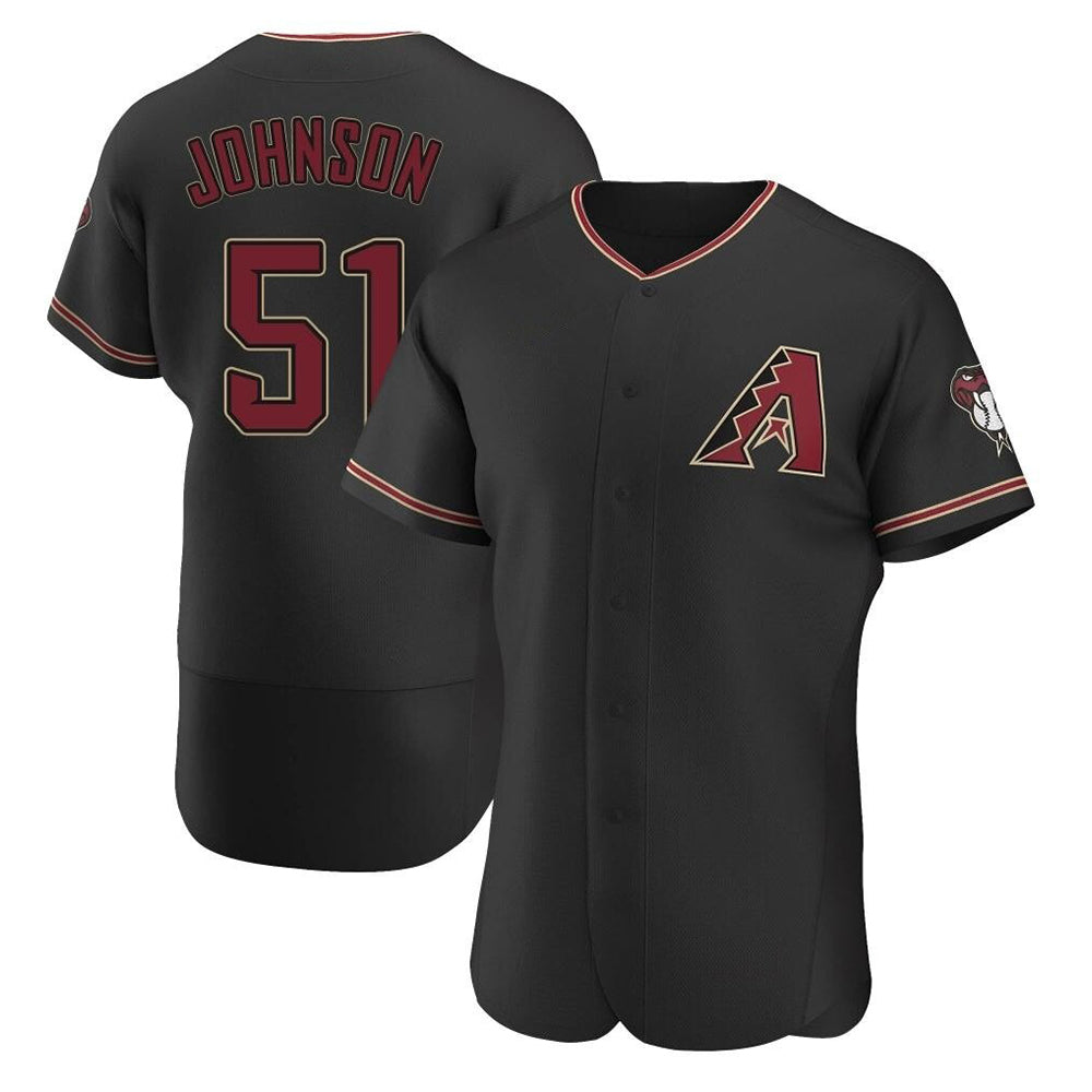 Ndoa A.Diamondbacks #51 Randy Johnson Player Black Authentic Alternate Stitched Jerseys