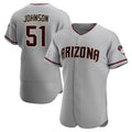 Ndoa A.Diamondbacks #51 Randy Johnson Player Gray Authentic Road Stitched Jerseys