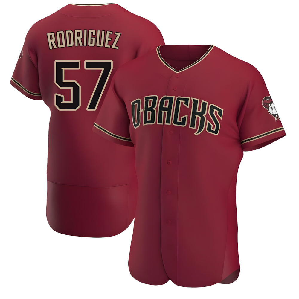 Ndoa A.Diamondbacks #57 Eduardo Rodriguez Player Red Authentic Crimson Stitched Jersey