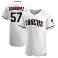 Ndoa A.Diamondbacks #57 Eduardo Rodriguez Player White Crimson Home Stitched Jersey