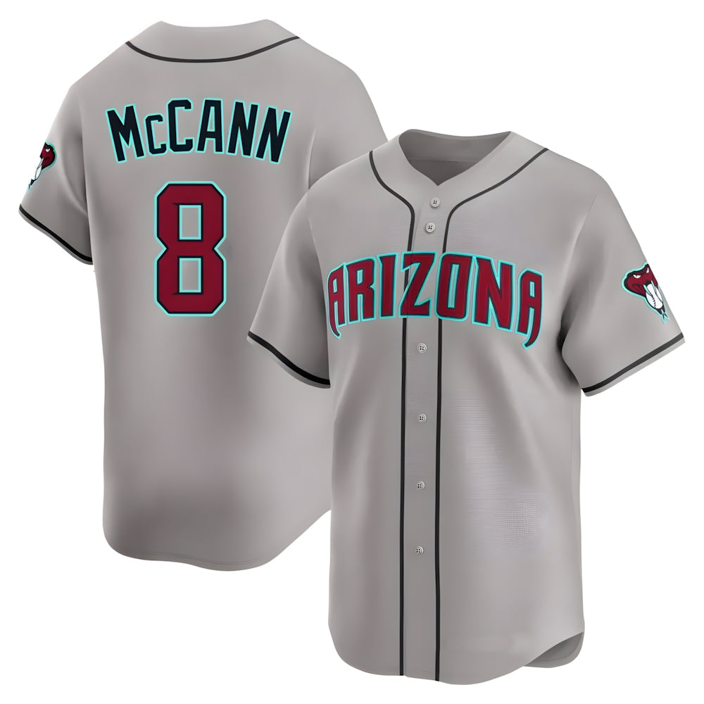 Ndoa A.Diamondbacks #8 James McCann Player Gray Limited Alternate Stitched Jersey