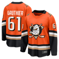 Ndoa A.Ducks #61 Cutter Gauthier Orange Home Breakaway Jerseys