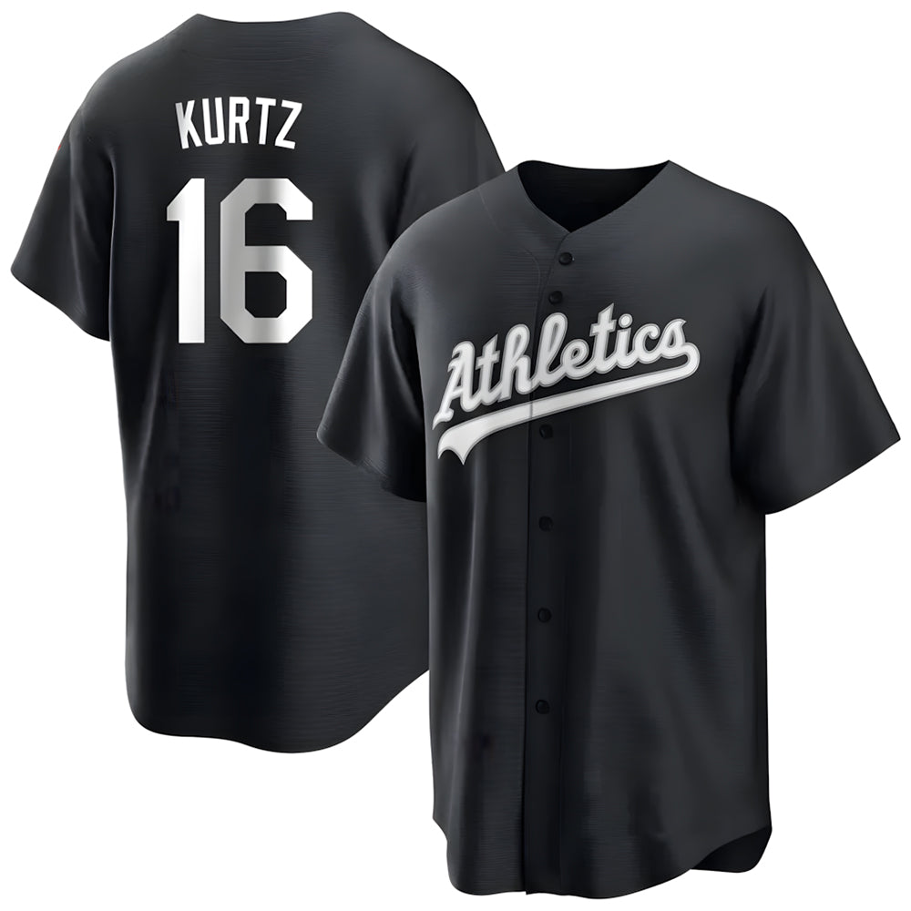 Ndoa Athletics #16 Nick Kurtz Player Black Game Stitched Jerseys