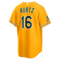 Ndoa Athletics #16 Nick Kurtz Player Gold Alternate Stadium Stitched Jerseys