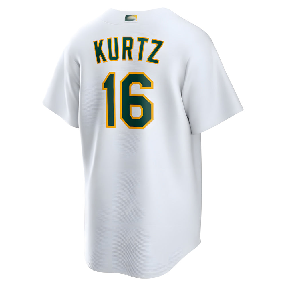 Ndoa Athletics #16 Nick Kurtz Player White Home Game Stitched Jerseys