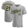 Ndoa Athletics #21 Tyler Soderstrom Player Gray Authentic Road Stitched Jersey