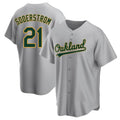Ndoa Athletics #21 Tyler Soderstrom Player Gray Replica Road Stitched Jersey