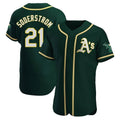 Ndoa Athletics #21 Tyler Soderstrom Player Green Authentic Alternate Stitched Jersey