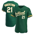 Ndoa Athletics #21 Tyler Soderstrom Player Green Authentic Kelly Alternate Stitched Jersey
