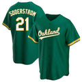 Ndoa Athletics #21 Tyler Soderstrom Player Green Replica Kelly Alternate Stitched Jersey