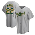 Ndoa Athletics #22 Jeff McNeil player Gray Replica Road Stitched Jersey