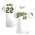 Ndoa Athletics #22 Jeff McNeil player White Authentic Home Stitched Jersey