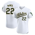 Ndoa Athletics #22 Jeff McNeil player White Elite Home Stitched Jersey