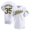 Ndoa Athletics #35 Rickey Henderson Player White Limited Home Stitched Jersey